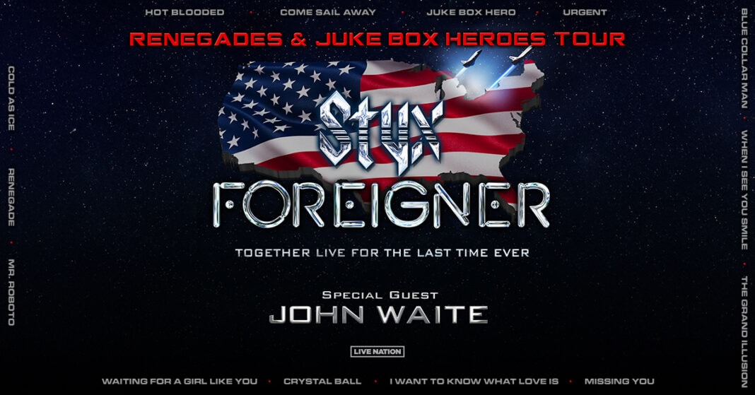 FOREIGNER & STYX "Renegades & Juke Box Heroes" Tour with Special Guest
